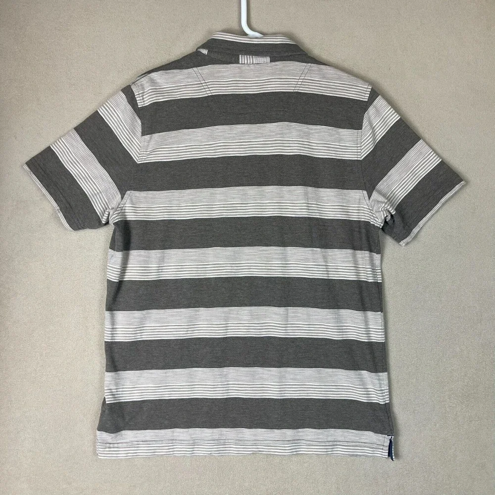 The North Face‎ Polo Shirt Adult Mens Large Brown/Cream Striped Outdoor Pocket
